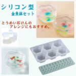 【半額処分特価】石けん型にもお奨め！／シリコン型  金魚鉢セット