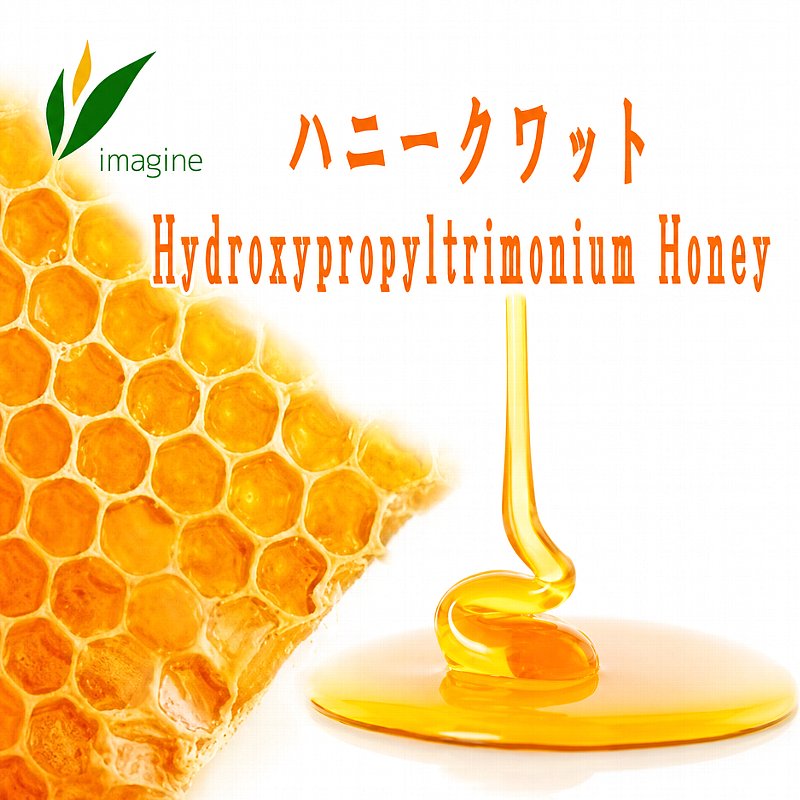 ハニークワット Hydroxypropyltrimonium Honey ハチミツから作られた水溶性保湿剤です。 お肌や髪に潤いを与えます。
