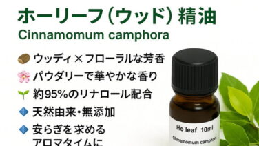ホーリーフ（ウッド）精油 Cinnamomum camphora